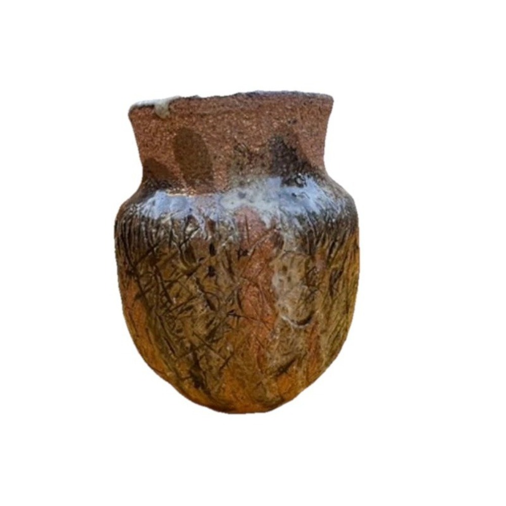 Stoneware Pot/Vase Studio Art Pottery Textured Table‎ Top Home Decor Collectible